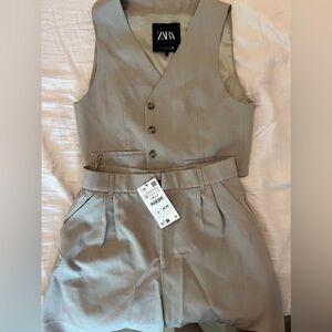 Zara Linen Vest & Shorts